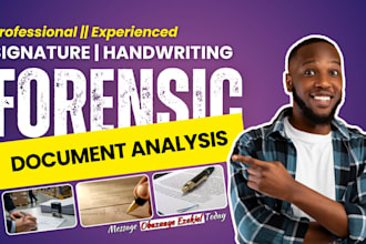 do forensic document analysis, signature verification and forgery detection
