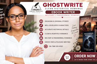 ghostwrite clean historical romance ebook writer military paranormal romance