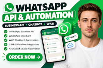 setup official whatsapp business API whatsapp chatbot wati automation