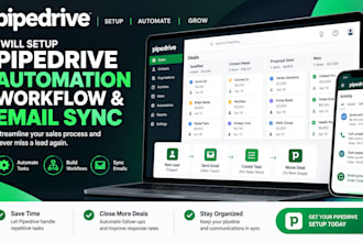 setup and optimize pipedrive automation pipedrive workflow pipedrive email sync