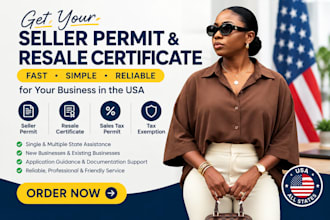 get your seller permit, resale certificate and sales tax permit in all US states
