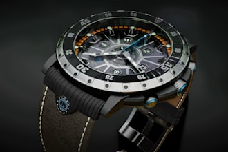 create a realistic 3d watch model luxury watch design  product