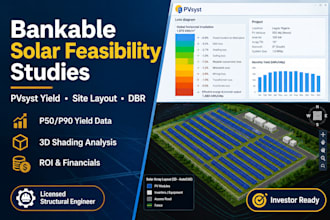 draft solar feasibility study pvsyst energy yield and site layout solar design