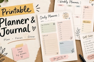digital planner, calendar and journal for etsy and goodnotes