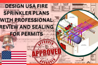 design usa fire sprinkler plans with professional review and sealing for permits