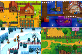create pixel art tileset game map tilemap rpg map top down tileset game assets