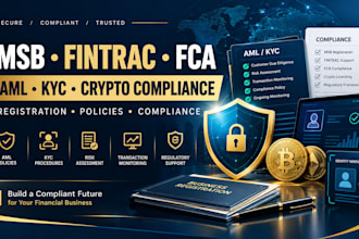 msb registration, fintrac, fca compliance, aml kyc policy, or crypto licensing