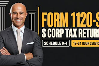 prepare 2025 s corp tax return form 1120s and schedule k1 in 24 hours