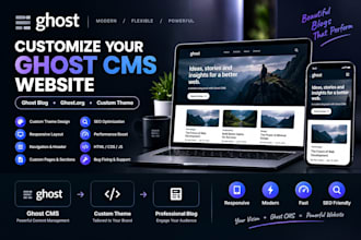 customize your ghost cms website, ghost blog website using ghost cms, ghost org