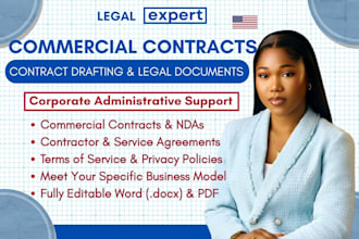 draft commercial contracts legal documents and ndas