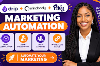 setup drip mindbody and privy marketing automation