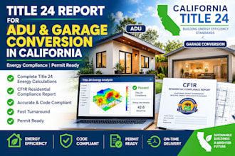 do title 24 report for adu and garage conversion in california