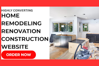 design a modern home remodeling website for renovation contractors