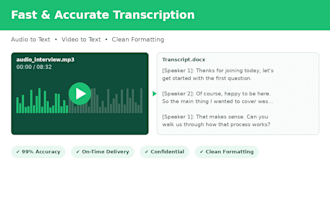 transcribe your audio or video to accurate text