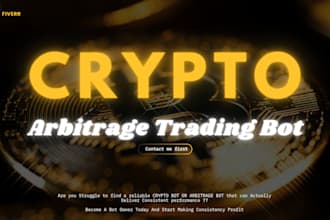 deliver crypto trading bot, ai crypto trading bot and hft arbitrage trading bot