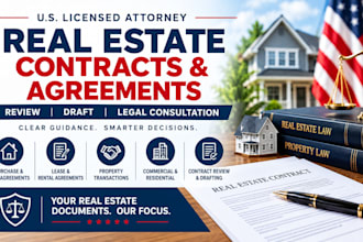 review and draft real estate contracts and agreements