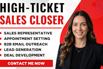 high ticket sales closer sales representative sales rep salesperson online sales