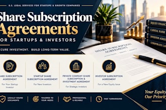 draft a private company share subscription and investment agreement today