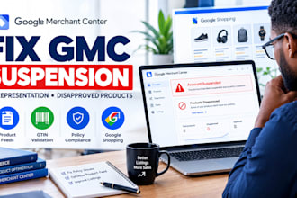 fix google merchant center suspension, misrepresentation and product approval