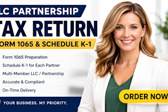 prepare and file irs form 1065, k1, k2, k3 for a multi me llc