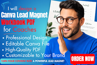 design a canva lead magnet workbook PDF for coaches