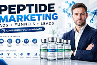 peptide marketing social supplement ads facebook marketing seo peptide store