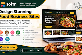 design restaurants cafes bakeries pizzerias catering food trucks softr website