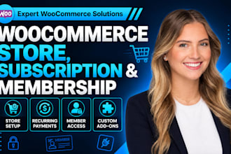 build woocommerce websites, digital stores, subscription sites and marketplaces