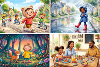 children story book illustration children story children story book illustration
