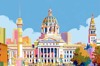 draw awesome pop art landscape building landmark from photos