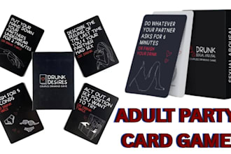 design party card game, drinking card game couples card and adult card game