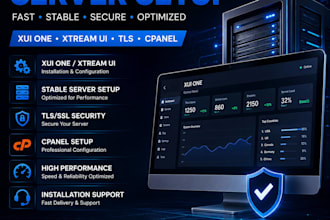 install you stable server, xtream ui , xui one, and tls