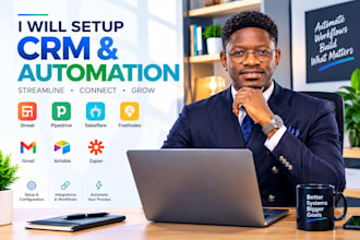 setup streak crm pipedrive salesflare gmail freshsale airtable zapier automation