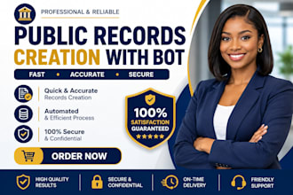 do public records creation with bot