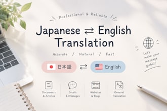 translate english to japanese and japanese to english