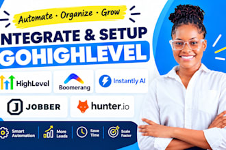integrate gohighlevel crm boomerang instantly ai jobber hunter io ai automation