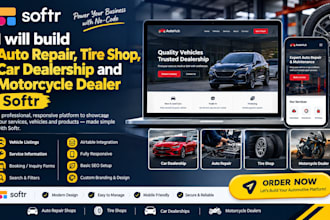 build auto repair tire shops car dealerships motorcycle dealers softr website