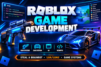 roblox gun system roblox car system UI script gun roblox game steal a brainrot