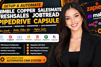 do nimble copper salesmate freshsales jobtread pipedrive capsule crm automation