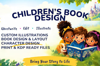 ghostwrite, edit, illustrate children book, picture book, and book design