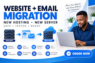 move or transfer website and email to new server or web hosting