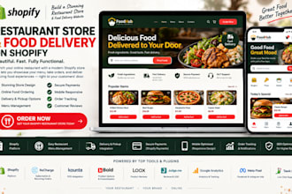 redesign shopify restaurant store and shopify website for food delivery