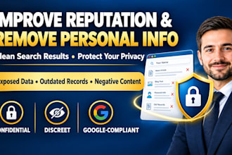 help you delete negative content or personal data online