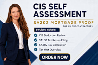 handle cis self assessment and sa302 mortgage proof of income
