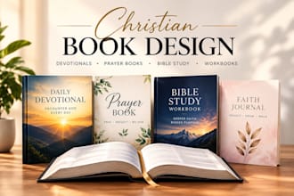 design a christian daily devotional, prayer book and bible study workbook