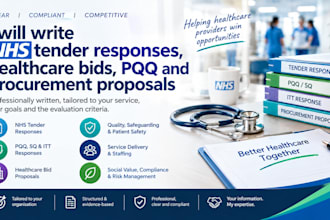 write nhs tender responses healthcare bids pqq and procurement proposals