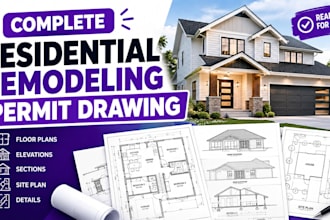 create complete residential remodeling permit drawings
