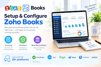 setup zoho books invoicing inventory bank reconciliation projects tax reports