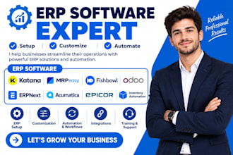 setup katana mrpeasy fishbowl odoo erpnext acumatica epicor inventory automation