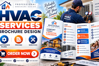 create an hvac services maintenance plans and pricing brochure